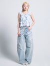 Sparkle lace denim