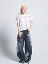 Sparkle lace denim