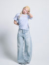 Sparkle lace denim