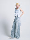 Sparkle lace denim