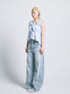 Sparkle lace denim